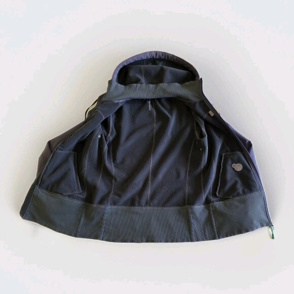 Lululemon Softshell Jacket Womens S/M Gray Zip LS Silverscent Hood Fleece Inside - Picture 11 of 16